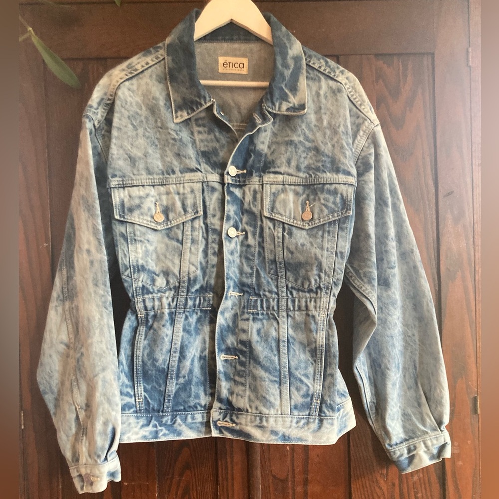 Ética Pheonix Cinched Waist Trucker Blue Denim Jacket